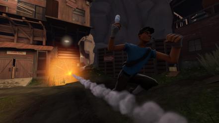 Explosions team fortress 2 scout wallpaper