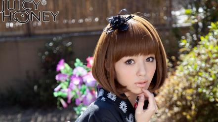 Models asians japanese clothes aino kishi juicy honey wallpaper