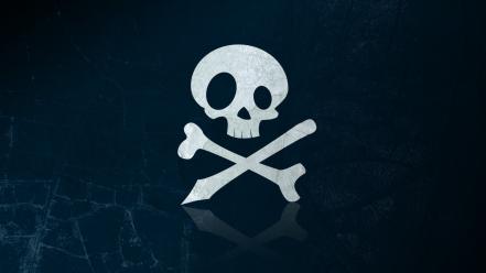 Skulls minimalistic crossbones wallpaper