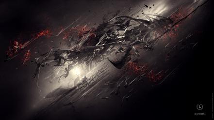 Abstract dark berserk digital art wallpaper