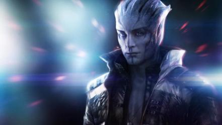 Aria tloak asari game art mass effect 2 wallpaper