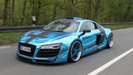 Audi r8 auto blue cars wallpaper