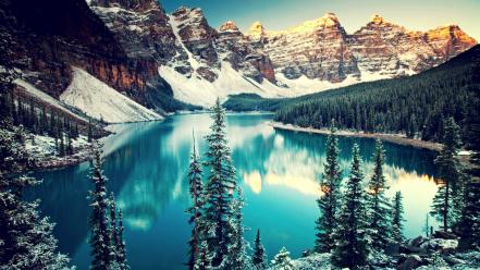 Canada moraine lake lakes mountains nature wallpaper