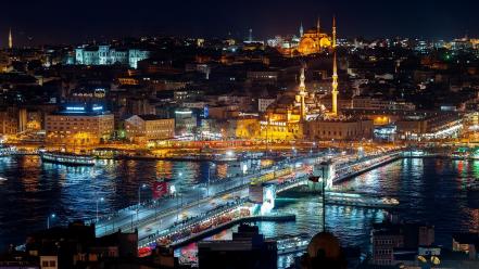 Cityscapes bridges turkey istanbul mosques wallpaper