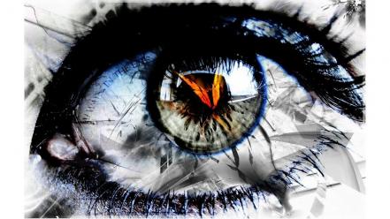 Eyes digital art wallpaper