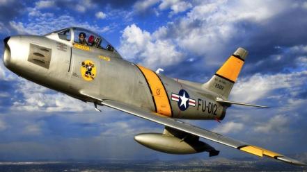 F-86 sabre scott skies wallpaper