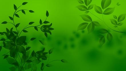 Green leaves abstract wallpaper