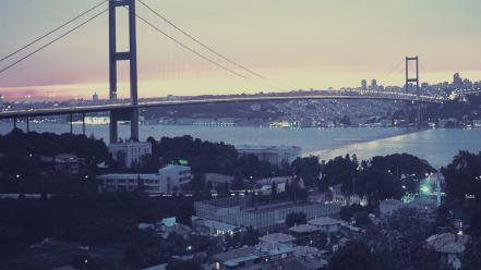 Istanbul turkey bridges cities cityscapes wallpaper