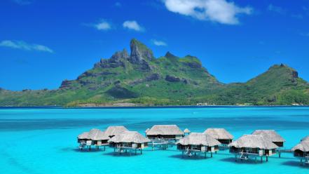 Landscapes nature french polynesia wallpaper