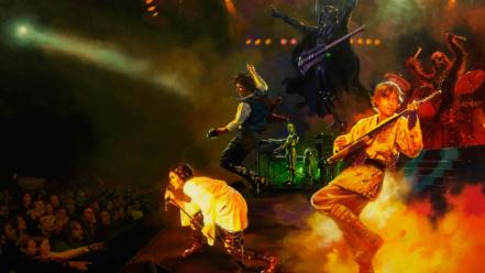 Luke skywalker chewbacca guitars leia organa concert wallpaper