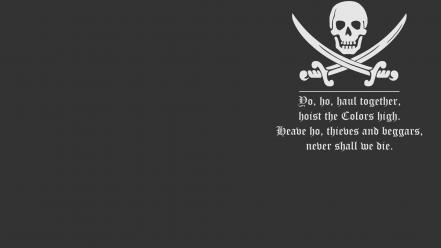 Minimalistic dark quotes pirates simple wallpaper