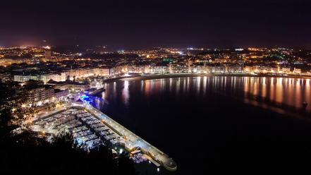 Night san sebastian cities wallpaper