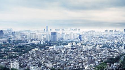 Seoul city skyline cities thomas birke wallpaper