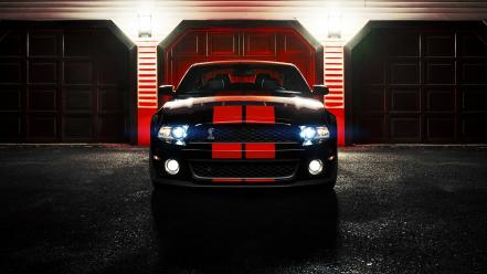 Shelby gt500 cars headlights night wallpaper
