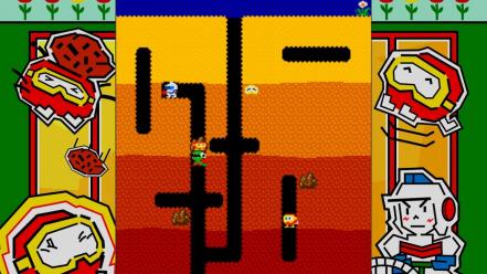 Video games dig dug retro wallpaper