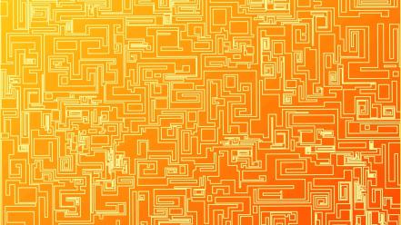 Abstract orange geometry digital art lines wallpaper
