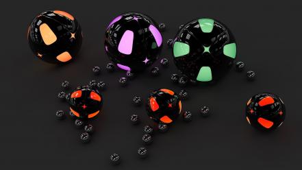 Abstract spheres wallpaper
