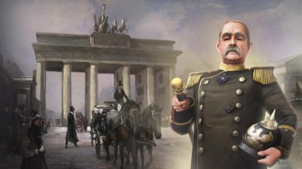 Bismarck brandenburg gate civilization v artwork wallpaper