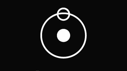 Black background circles logo designed two wallpaper