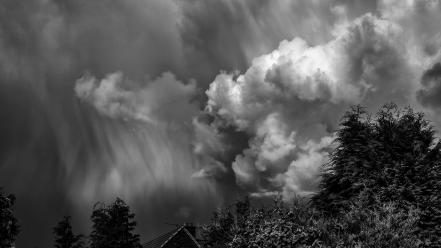 Bokeh clouds rain sky storm wallpaper