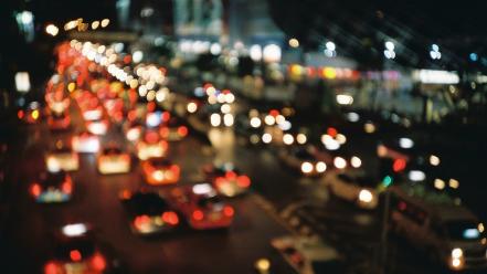 Cityscapes lights blurred wallpaper