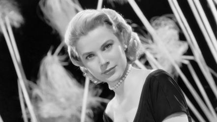 Classic grace kelly legends monochrome series wallpaper