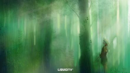 Drum and bass forests liquicity paintings rain wallpaper
