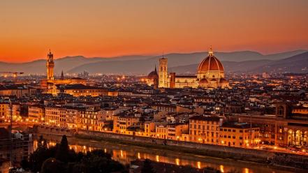Firenze italy city lights cityscapes evening wallpaper