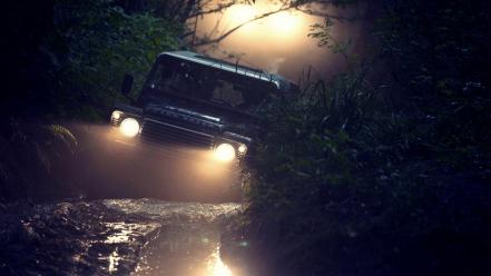 Forest cars land rover vehicles suv defender wallpaper