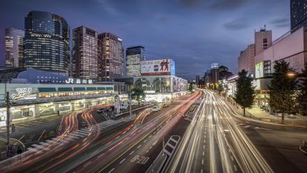 Japan tokyo cities city lights streets wallpaper