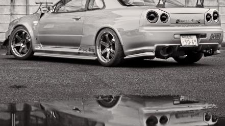 Jdm japanese domestic market auto cars grayscale wallpaper