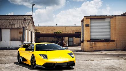 Lamborghini murcielago yellow cars wallpaper