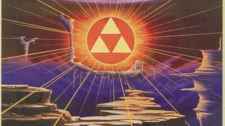 Link to the past triforce video games wallpaper