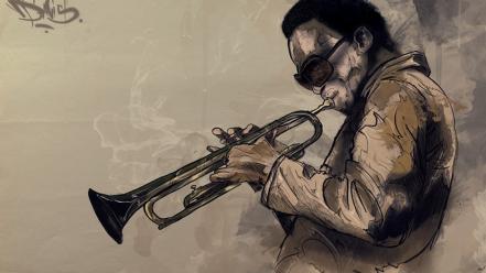 Miles davis abstract jazz music wallpaper