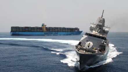 Military ships maersk line container wallpaper