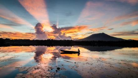 National geographic philippines boats lakes lily pads wallpaper