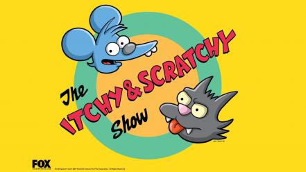 Simpsons tv series itchy and scratchy foxes wallpaper