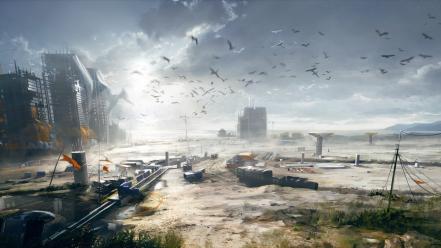 Battlefield 4 birds concept art game wallpaper