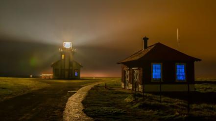 California national geographic fog houses landscapes wallpaper
