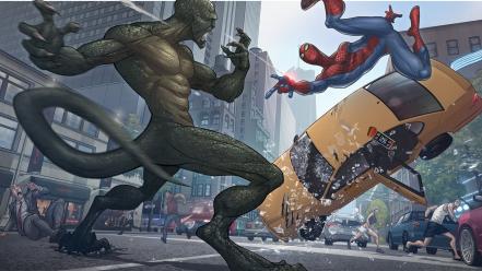 Comics spider-man new york city artwork marvel wallpaper