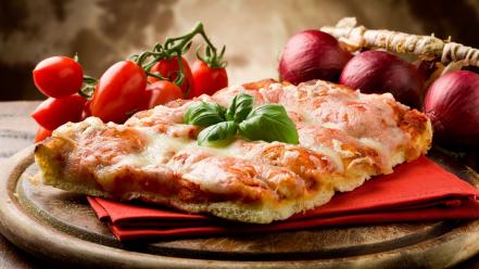 Food pizza italian tomatoes wallpaper