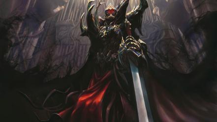 Knights shadows fantasy art armor artwork swords wallpaper