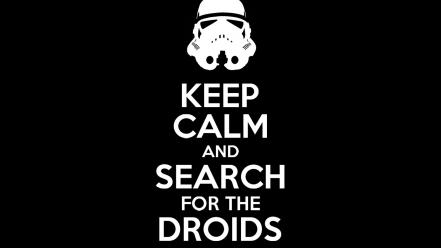 Meme black droids keep calm and background wallpaper