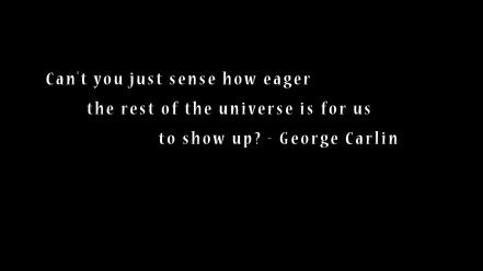 Minimalistic text quotes george carlin black background only wallpaper
