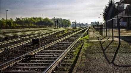 Railroad tracks wallpaper