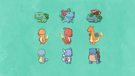 Wartortle charmeleon squirtle blastoise charizard charmander starter wallpaper