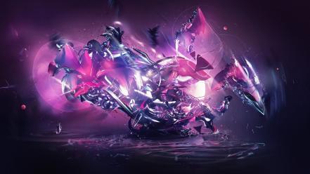 Abstract futuristic purple wallpaper