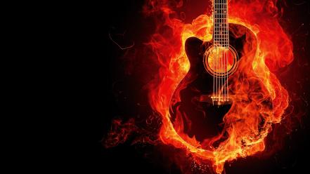 Guitar flames wallpaper