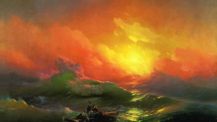 Ivan aivazovsky russian the ninth wave sea wallpaper