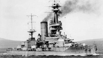 Military smoke ships weapons grayscale historic battleships wallpaper